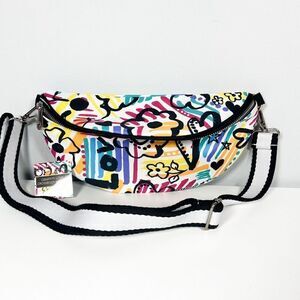 Brighton NWT Multicolor Graffiti Love Crossbody Belt Bag Fanny Pack